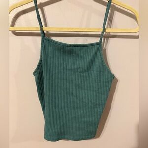American Eagle Outfitters Teal Ribbed Camisole